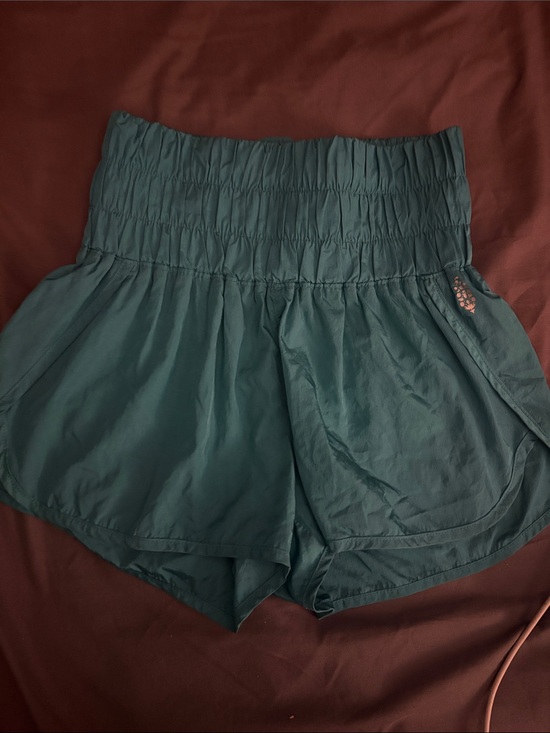 FP Movement by Free People Pants - FP Movement by Free People Smocked Waist Athletic Shorts - Teal Green